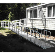 Roll-A-Ramp - Modular Ramp System 36" x 10', Loop Ends Handrail on one Side - M36-10-1L
