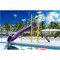 Spectrum Aquatics - Pool Slide - Single Flume 90 Triangle Deck - 1810547 - The single flume triangle deck poolside slide features a single 90° enclosed flume, a triangle deck, and center steps with rails.  The side flume is fabricated from rotationally molded UV stabilized color impregnated LDPE.  Custom colors are available.