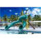 Spectrum Aquatics - Pool Slide - Double Flume 360/90 Triangle Deck - 1810548 - Double flume triangle deck poolside slide features one 360° and one 90° enclosed slide flume, a triangle deck, and center steps with rails.