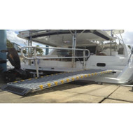 Roll-A-Ramp - Portable Boat Ramp System 26" wide, Straight End Handrail (One Side) - BP26-5-1