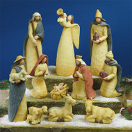 The 11 Piece Folk Art Nativity Set.