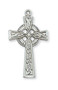 Sterling Silver Celtic Cross design pendant on an 18" Stainless Steel Chain