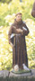 Handcrafted Saint Francis with Birds Cement Garden Statue. This beautifully detailed hand painted statue is handcrafted and takes anywhere from 4-6 weeks for delivery if not in stock.  Finishes: Natural or Detailed Stain
Height 16.65" Width 5.5" Base Width  5" 
Weight 10 lb
