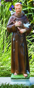 St Francis Handcrafted Cement Outdoor Statue 101526
H: 24.5", W: 15", L: 12",  B: 6" Sq
Weight: 33 lbs
 Allow 4-6 weeks for delivery.  Made in the USA!
