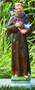 St Francis Handcrafted Cement Outdoor Statue 101526
H: 24.5", W: 15", L: 12",  B: 6" Sq
Weight: 33 lbs
 Allow 4-6 weeks for delivery.  Made in the USA!