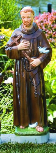 St Francis Handcrafted Cement Outdoor Statue 101518
Dimensions:  H: 17", W: B4"Sq",
Weight: 10 lbs
Allow 4-6 weeks for delivery.  Made in the USA! 