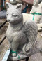 Cement My Guardian Cat Angel. Dimensions:  H: 13.75", W: 7.5", L: 8, . Weight: 14 lbs.. Made to order.... Allow 3-4 weeks for delivery.  Made in the USA!

