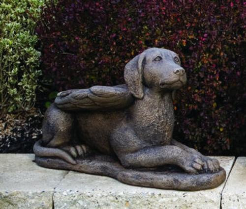 My Guardian Dog Laying Down Memorial Garden Statue