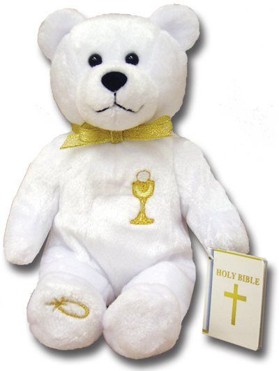 First Communion White Holy Bear Giftswithlove Inc