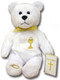 9" Tall Bear has an  Embroidered Chalice on his Chest. Bear is also Holding a Bible. Similar to the Popular Beanie Babies