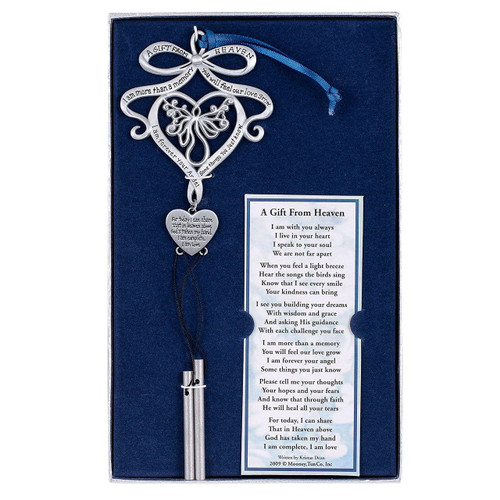 A Gift from Heaven Pewter Memorial Wind Chime - Giftswithlove,Inc.