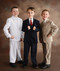 This high quality five piece Communion suits is an incredible buy!  Set includes jacket, pants, vest, dress shirt and adjustable tie. Regular and Husky Sizes available.  Size chart and directions below.