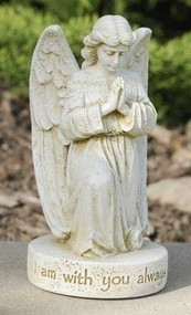 5.5" Always with You Memorial Angel. Resin/Stone Mix.  Dimensions: 5.5"H x 2.75"W x 2.75"D