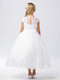 Illusion neckline
Bodice adorn with lace appliques and rhinestones
Lace appliques on hem of skirt
Tulle skirt
Ankle length
30 Day Return Police Internet ONLY!
3 Dress Limit per Order!