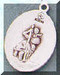 A detailed high relief image of St. Christopher holding the baby Jesus in his arms is on the back of each medal. 