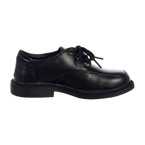 Boy's White or Black lace up matte shoes in various youth sizes.  
