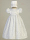 Giselle ~ Satin bodice and organza plaid gown.  Bonnet inlcuded. Made In USA