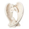 Praying Angel with Baby Statue is 6.75"H. Statue is made of a resin/stone mix. A beautiful gift for a baptism or new baby gift. 