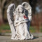 Cardinal Memorial Angel Statue. Statue is an 11" Angel holding a Cardinal. A wonderful remembrance of someone we have lost. Statue is made of a resin/stone mix. 