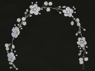 This beautiful Floral headpiece with rhinestones and pearl accents is perfect for your child's first communion event. Make sure you enlarge the picture to see all the detailing. This rhinestone and pearl tiara is lead compliant.