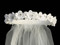 18" veil - Satin flowers with rhinestones
Satin ribbon bow at the back
Made in U.S.A.