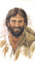 Smiling Jesus Laminated Holy Card. Measures 2 1/2" x 4 1/4". Back of the holy card is the prayer:  "Lord, Help me to remember that nothing is going to happen to me today that You and I together can't handle". 