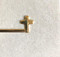 11/4"W x 1/2"H.  Goldplated Tie Bar with Cross