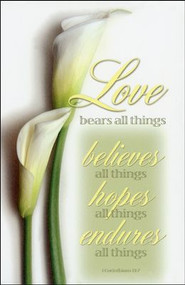 Love Bears All Things, Calla Lily - Wedding Program Covers