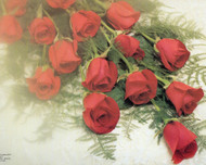 Wedding Panoramic Program Covers, Red Roses