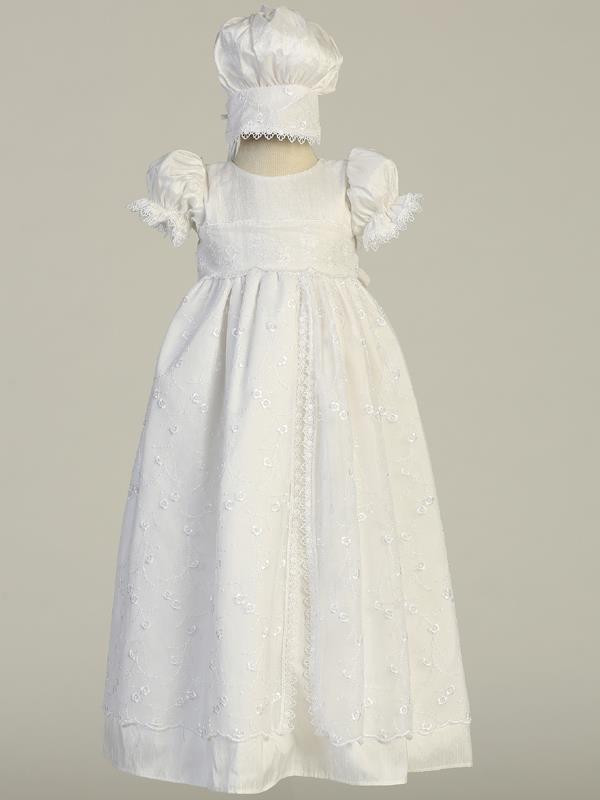 raw silk christening gowns