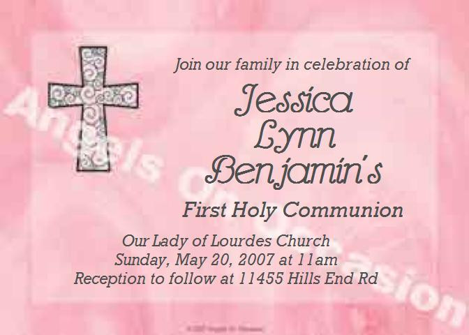 Baptism Invitations First Holy Communion Invitations