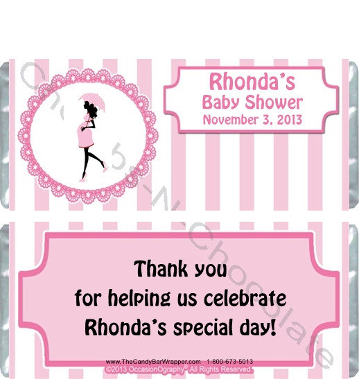 pink stripe baby shower candy wrappers the candy bar wrapper baby shower candy wrappers