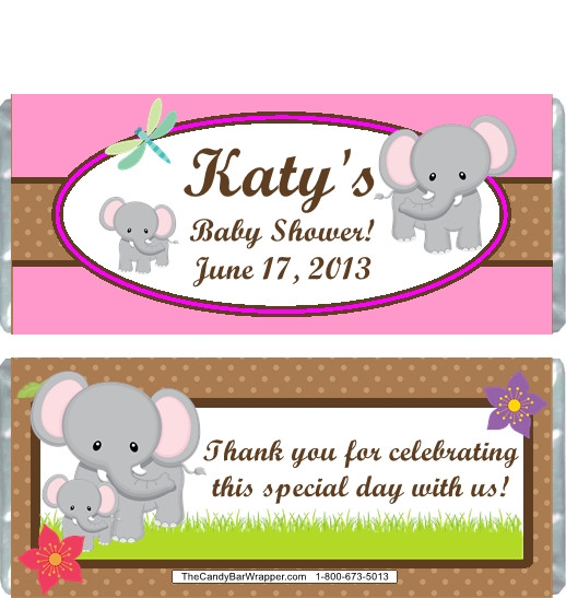 elephant baby shower candy wrappers the candy bar wrapper baby shower candy wrappers