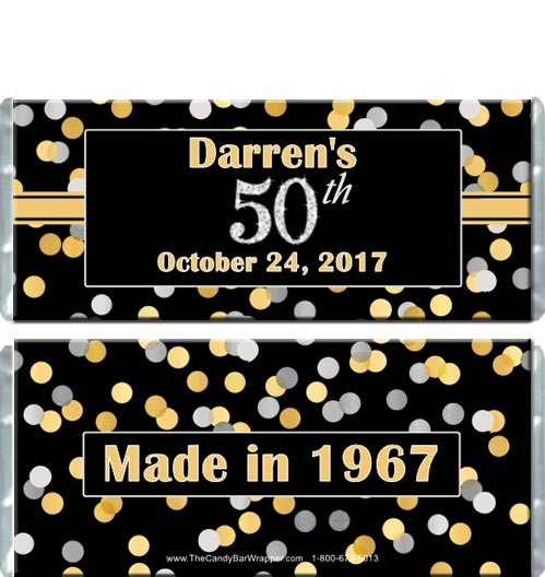 50th birthday candy wrappers how to make personalised chocolate wrappers
