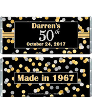 50th Birthday Candy Wrappers