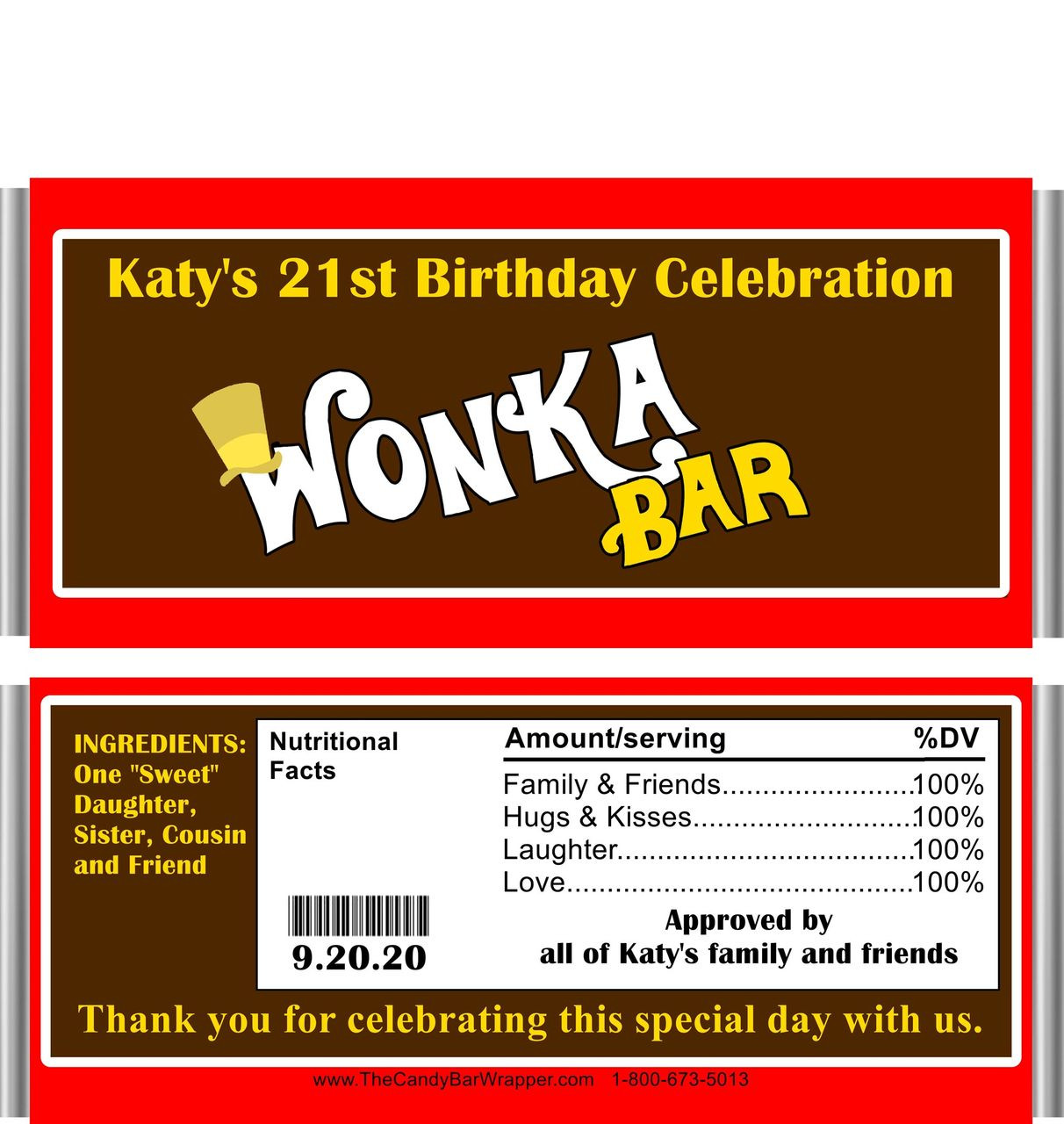 Free Printable Wonka Bar Wrapper Pdf