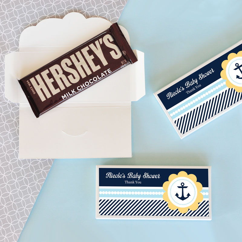Nautical Baby Shower Candy Bar Covers Baby Shower Favors