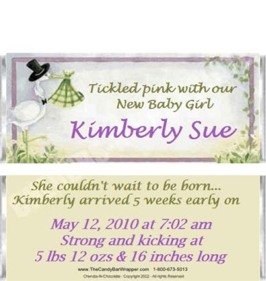personalized candy wrappers for baby shower