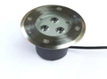 3W Exterior Underground Outdoor LED Spotlight Fixture - 5 inch diameter stainless steel cover plate