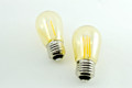 S14 Old Fashioned Patio Bulb: S14 (ST45) - 2W CLEAR AMBER Cover