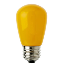 S14 Old Fashioned LED Bulb: S14 (ST45) - 1.5W Opaque Yellow Cover