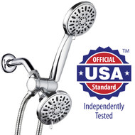 AquaDance® Premium 3-Way High-Pressure 4-inch 30-Setting Shower Head Combo 