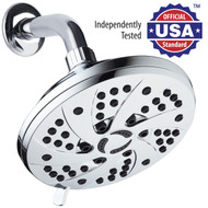 AquaDance® Premium High-Pressure 6-inch 6-Setting Rainfall Shower Head