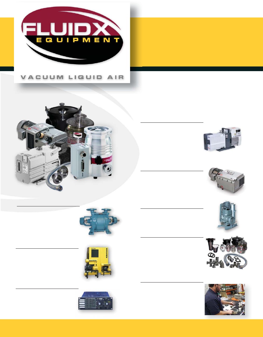 FLUIDX Industrial Pump Line Card