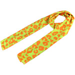 Orange and Neon Yellow Leopard Pattern Scarf - 53079