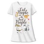 Cat People are Best People Theme Sleep Shirt Pajamas
