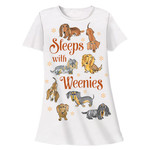 Sleeps with Weenies Dachshund Theme Sleep Shirt Pajamas