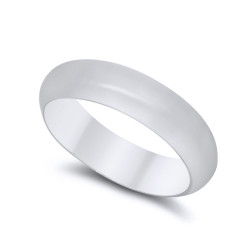 925 Sterling Silver Nickel-Free 5mm Domed Wedding Band - Made in Italy (SKU: SS-WR5)