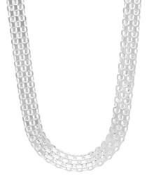 7.9mm Solid .925 Sterling Silver Flat Bismark Chain Necklace