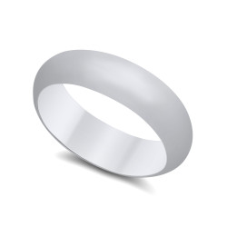 5.5mm 925 Sterling Silver Nickel-Free Domed Wedding Band - Made in Italy (SKU: SS-WR6)